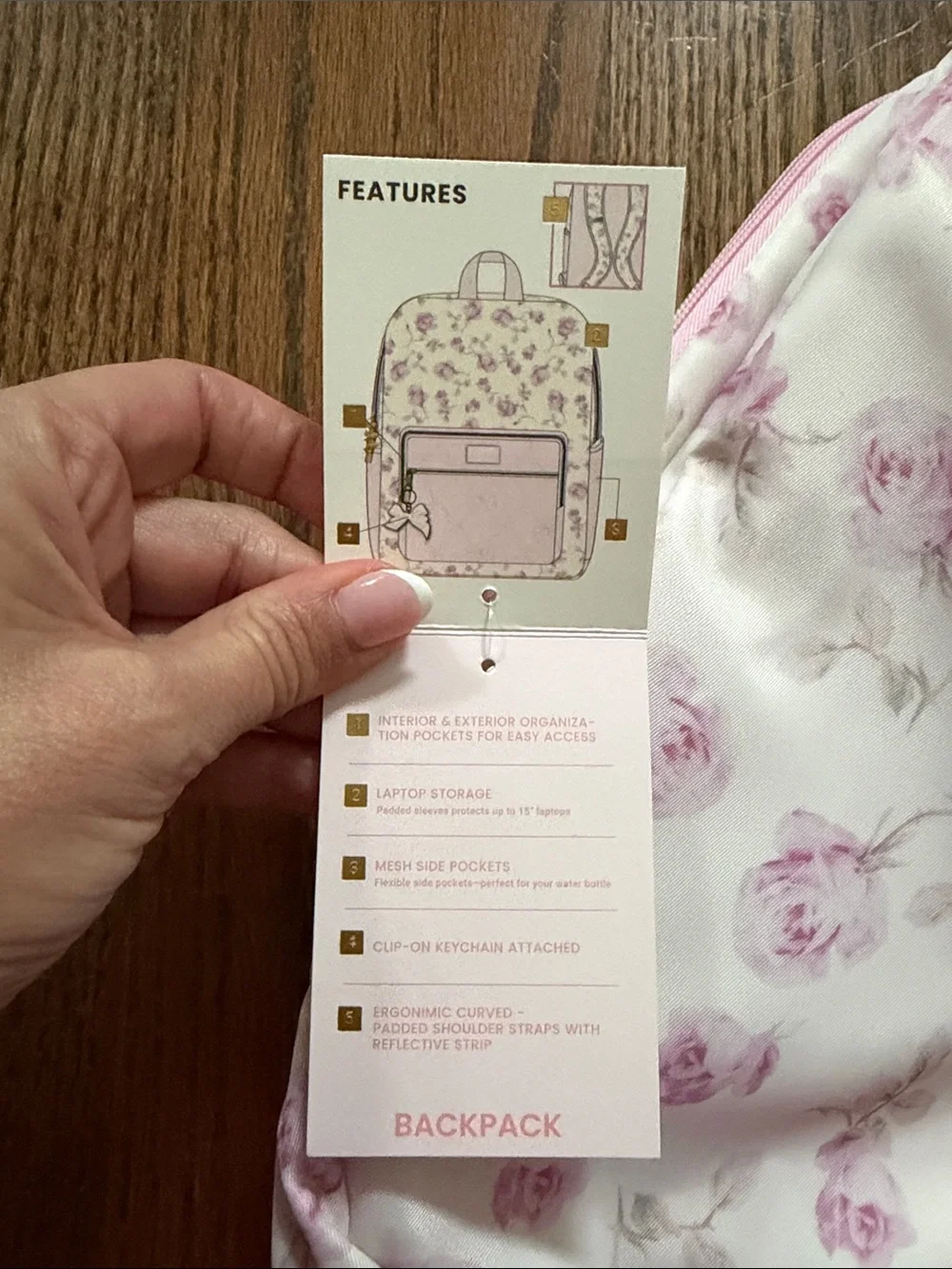 Loveshackfancy target collaboration Quilted Pink Floral bow Backpack nwt